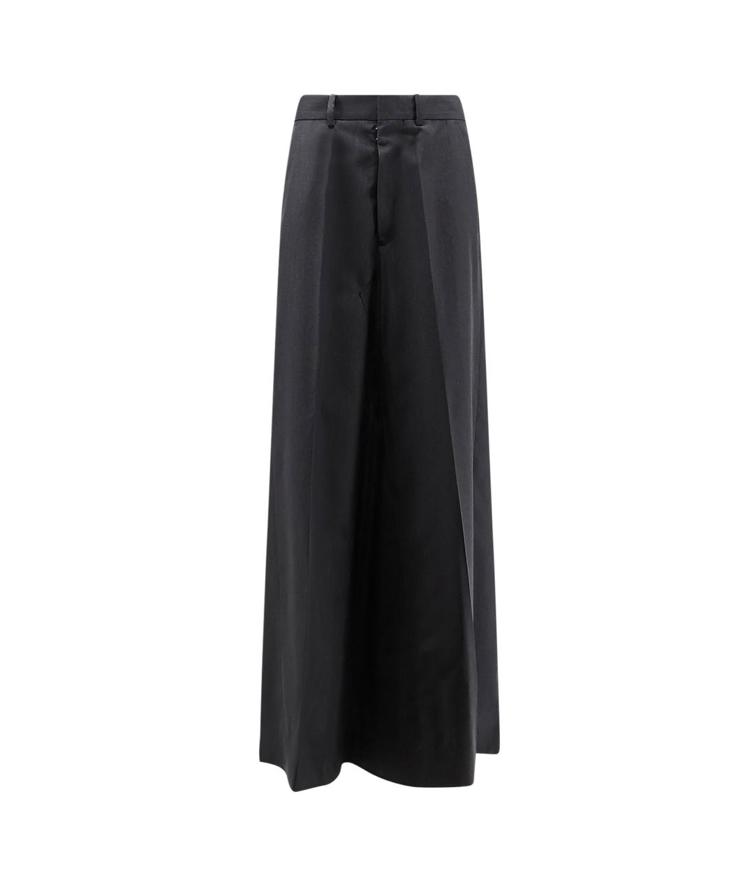 MAISON MARGIELA Антрацитовая шерстяная юбка макси, фото 1