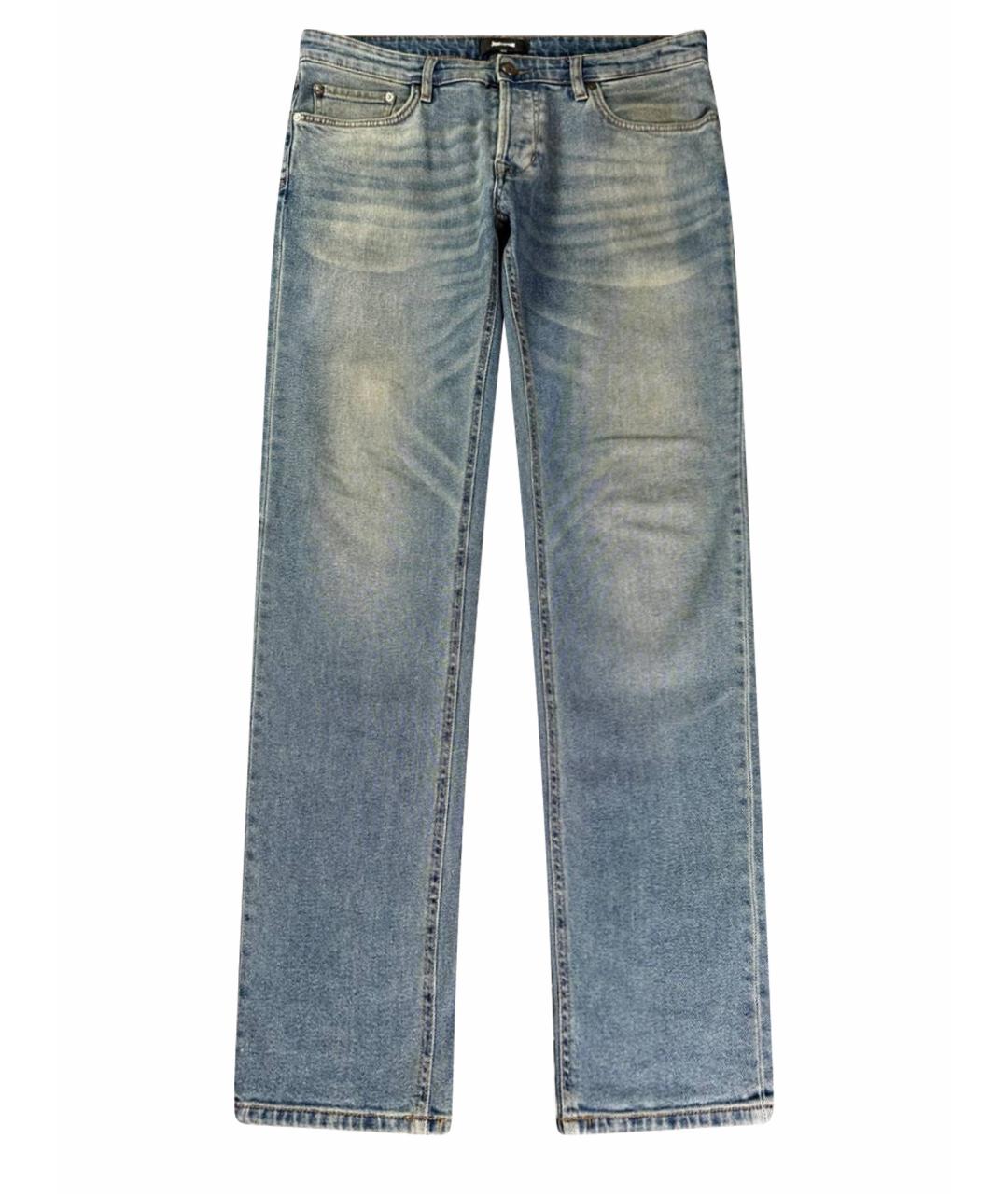 JUST CAVALLI Голубые хлопковые джинсы скинни, фото 1