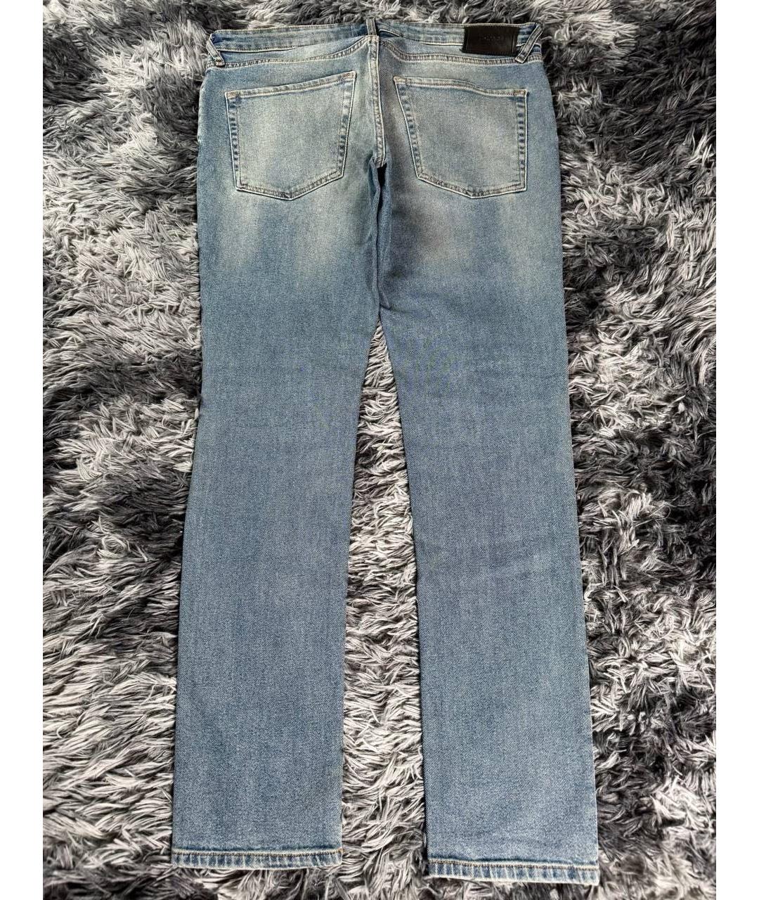 JUST CAVALLI Голубые хлопковые джинсы скинни, фото 2