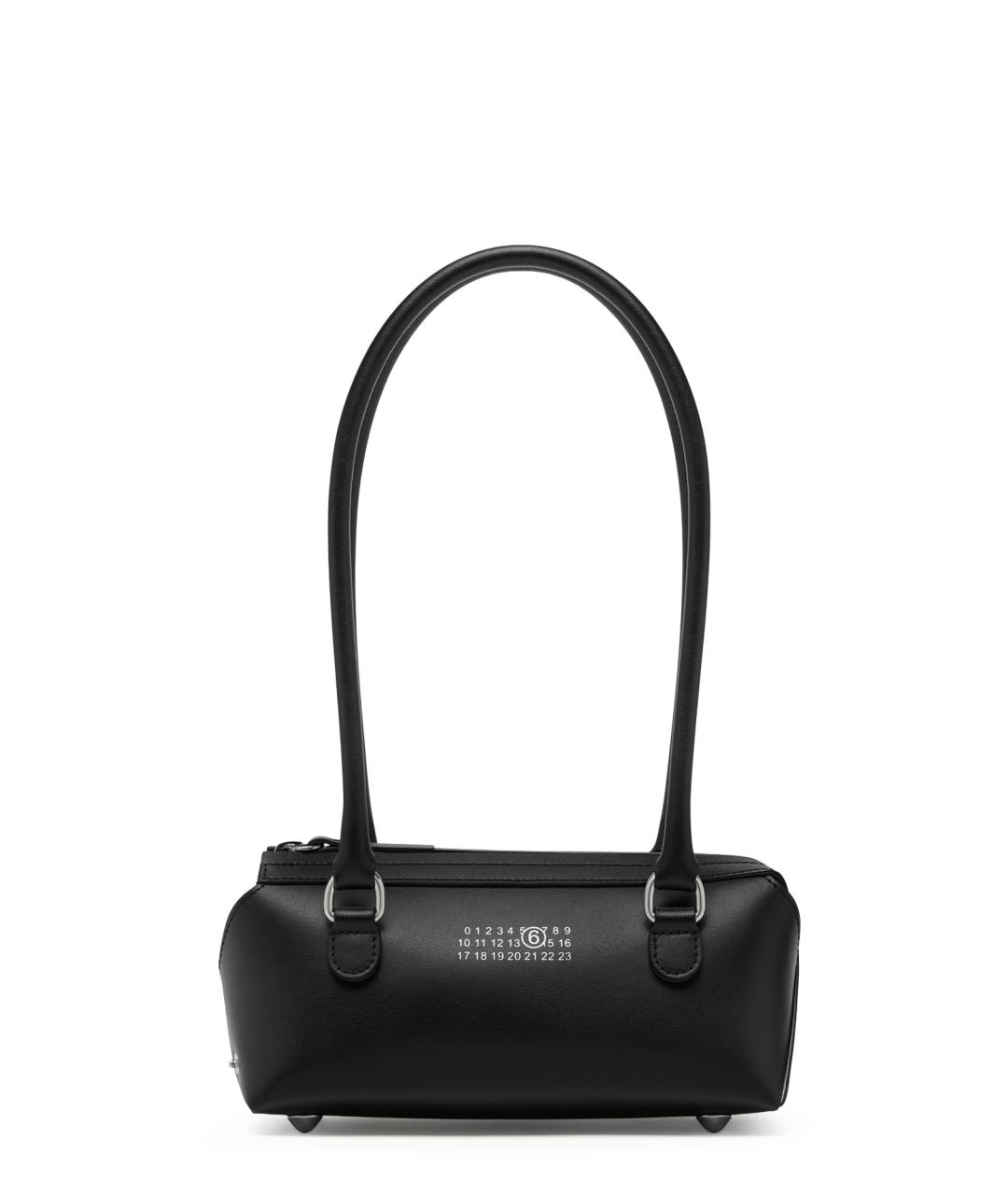 MM6 MAISON MARGIELA Черная кожаная сумка тоут, фото 1