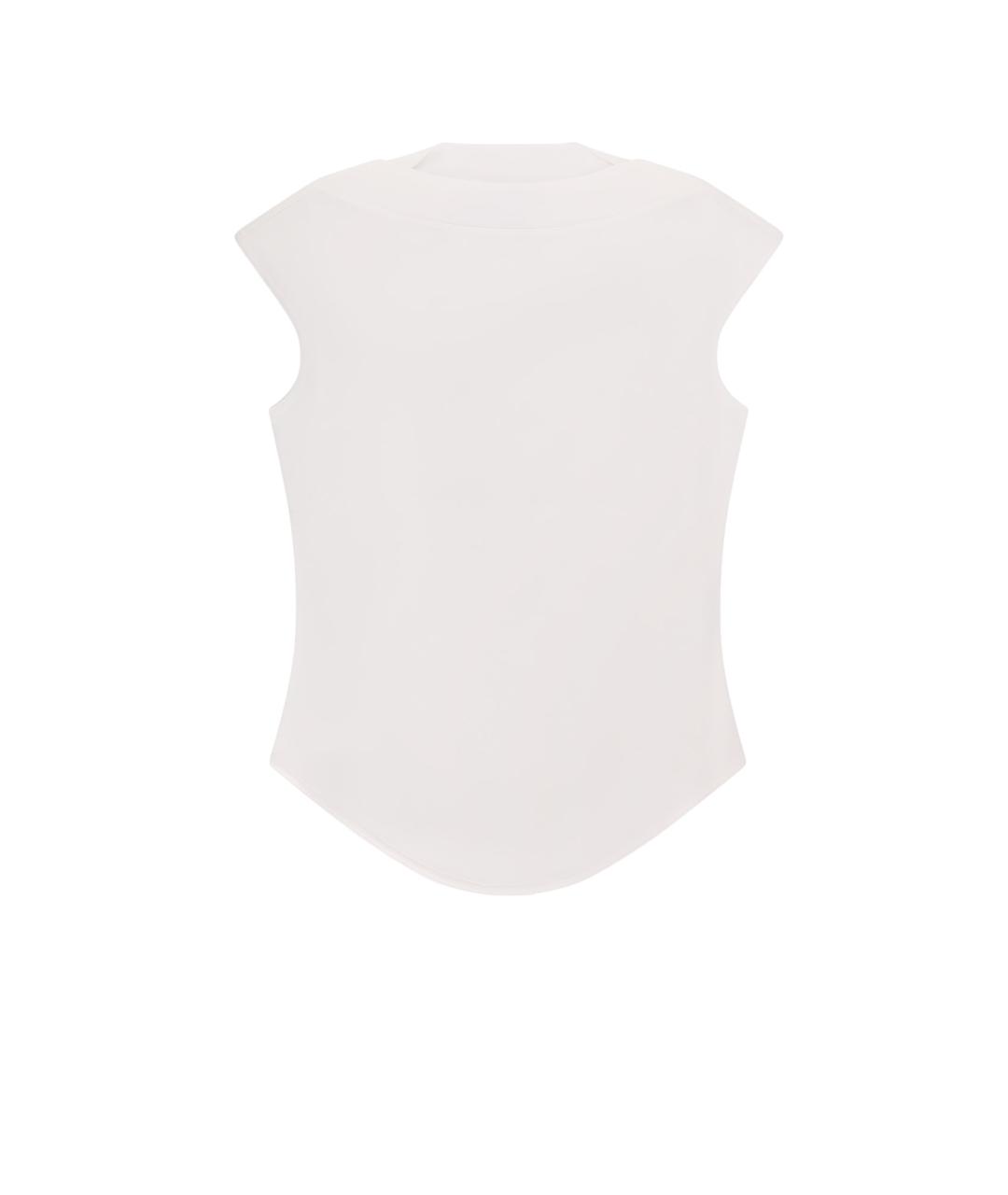 ALAIA Белая хлопковая футболка, фото 4