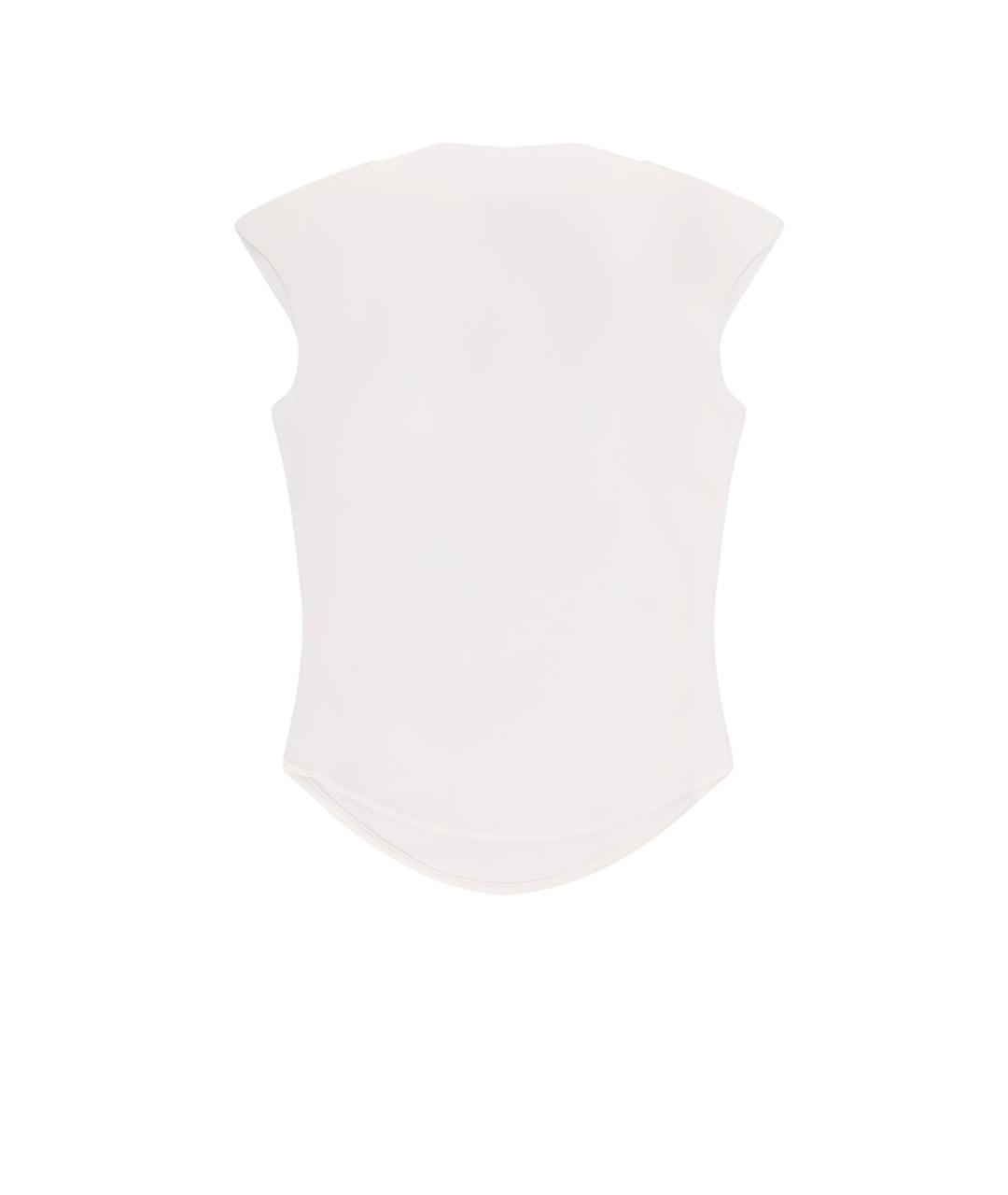 ALAIA Белая хлопковая футболка, фото 2