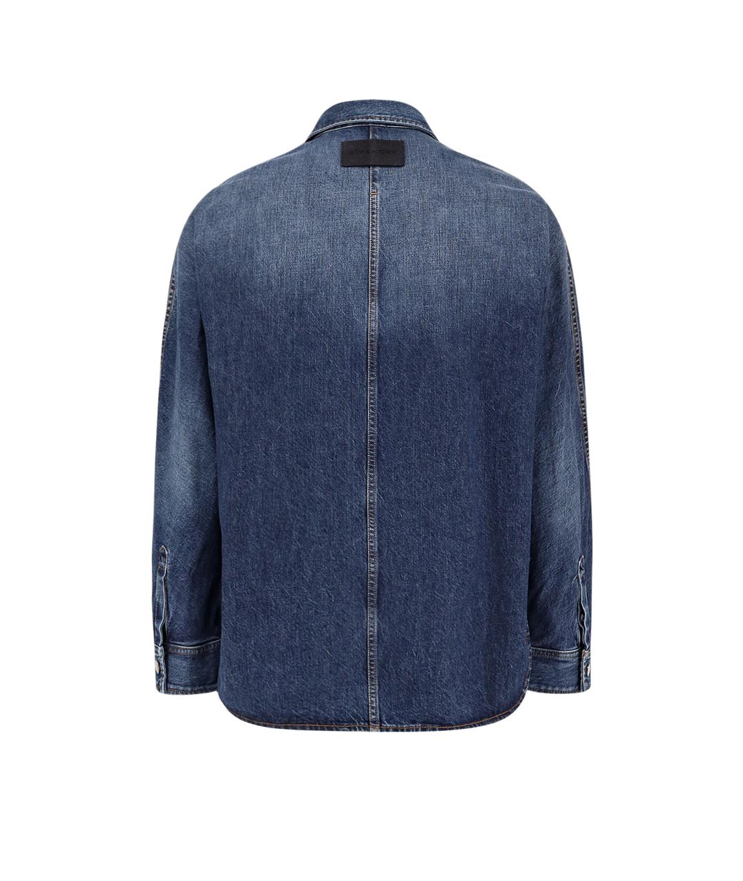 GIVENCHY Синяя хлопковая кэжуал рубашка, фото 4