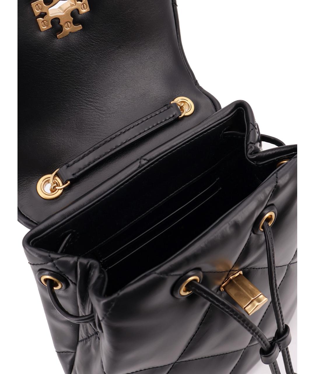 TORY BURCH Черный кожаный рюкзак, фото 4