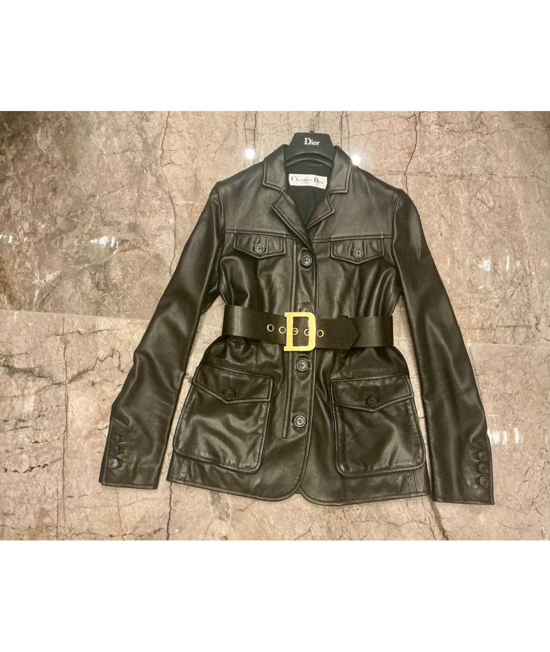 CHRISTIAN DIOR Черная кожаная куртка, фото 7