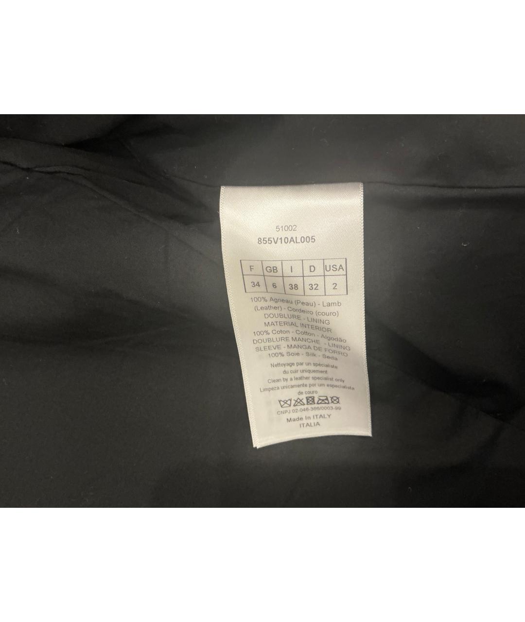 CHRISTIAN DIOR Черная кожаная куртка, фото 3