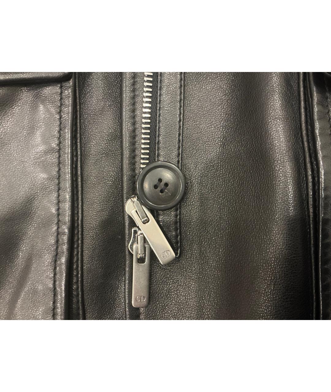 CHRISTIAN DIOR Черная кожаная куртка, фото 5