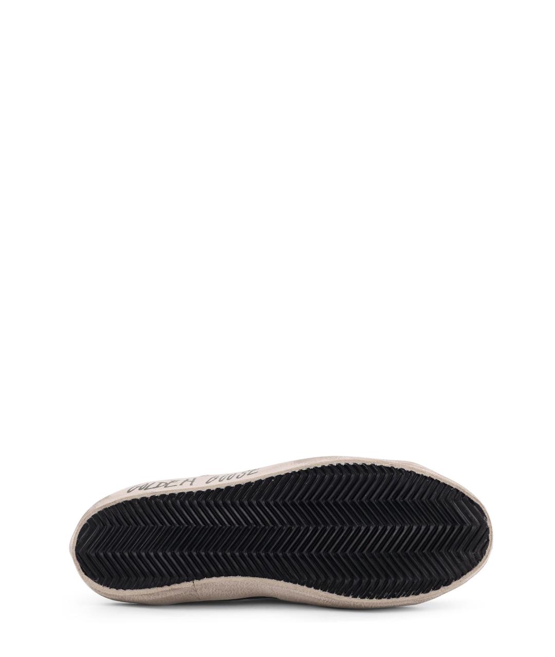 GOLDEN GOOSE DELUXE BRAND Антрацитовые кожаные низкие кроссовки / кеды, фото 4