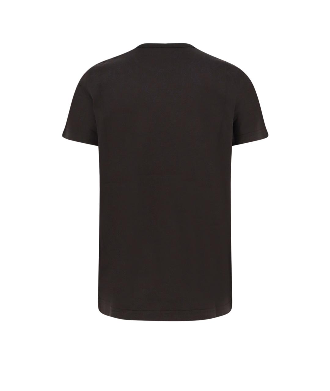 CHRISTIAN DIOR Антрацитовая хлопковая футболка, фото 2