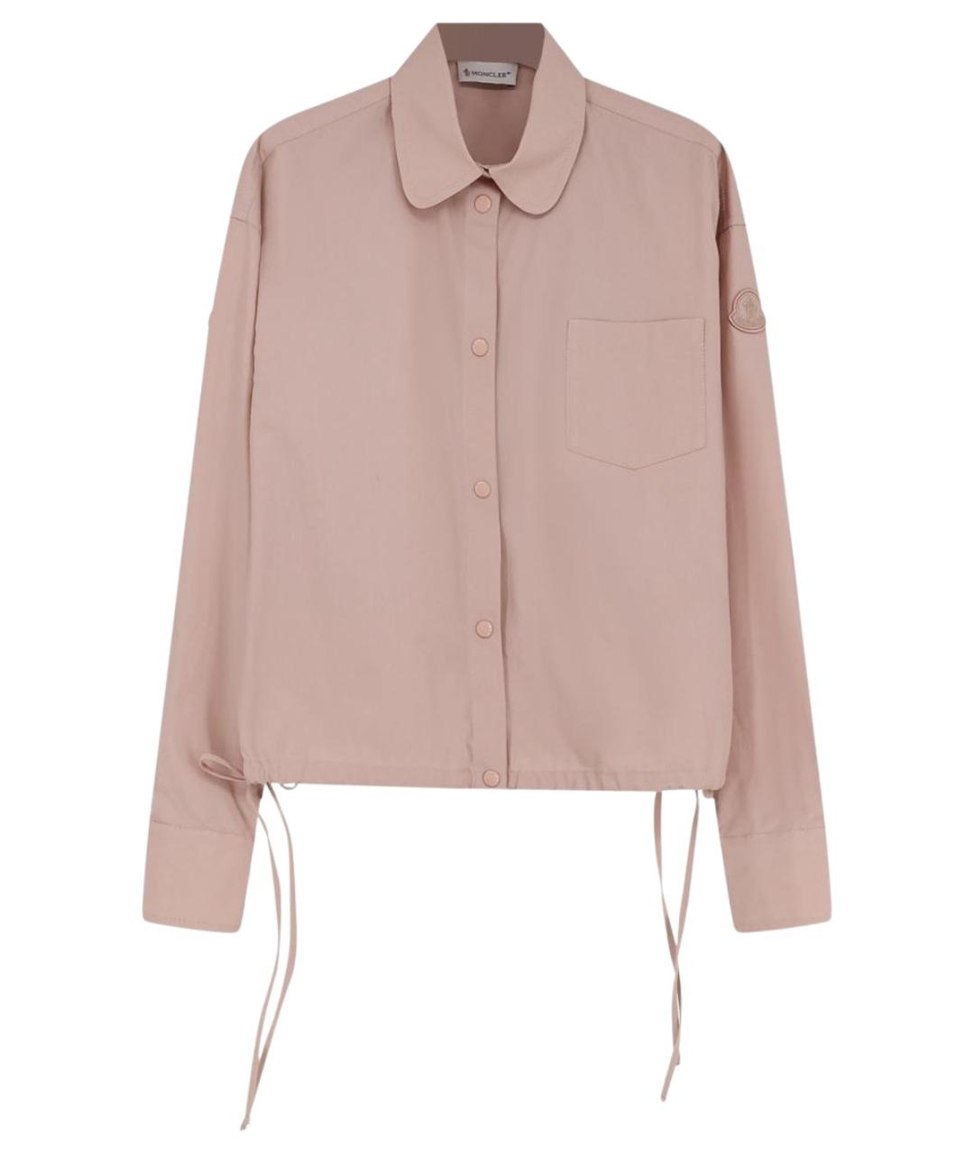 MONCLER Розовая хлопковая рубашка, фото 1