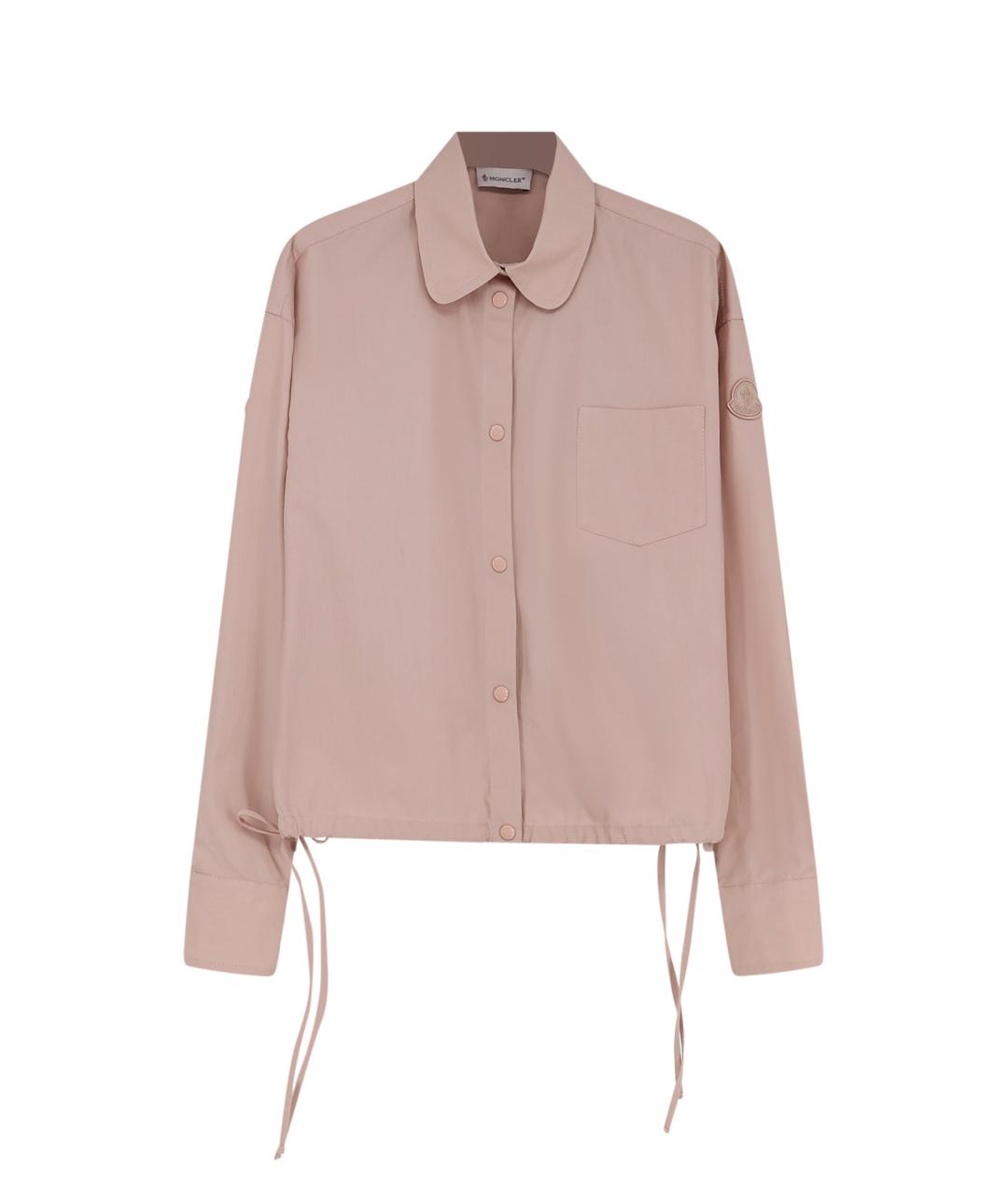 MONCLER Розовая хлопковая рубашка, фото 4