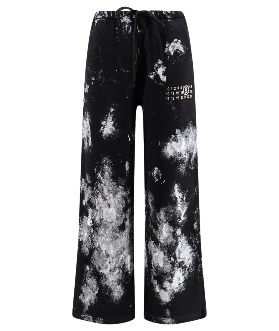 MM6 MAISON MARGIELA Черные хлопковые брюки широкие, фото 1