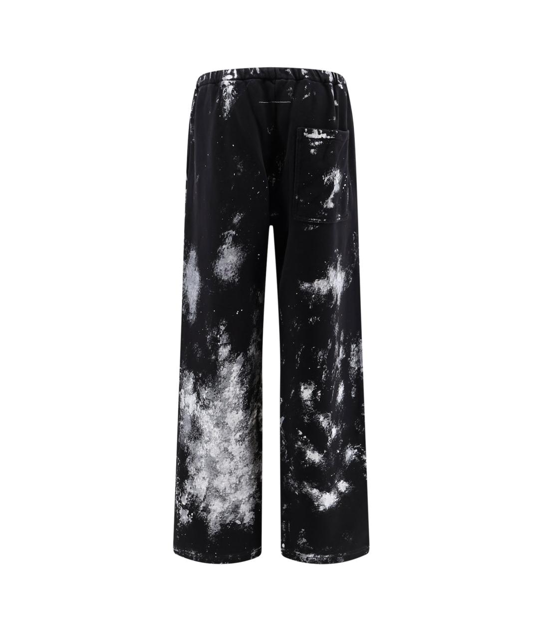 MM6 MAISON MARGIELA Черные хлопковые брюки широкие, фото 2