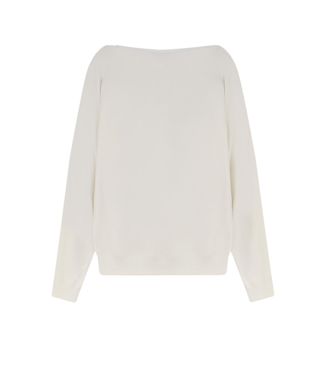 LORO PIANA Белый шелковый джемпер / свитер, фото 2