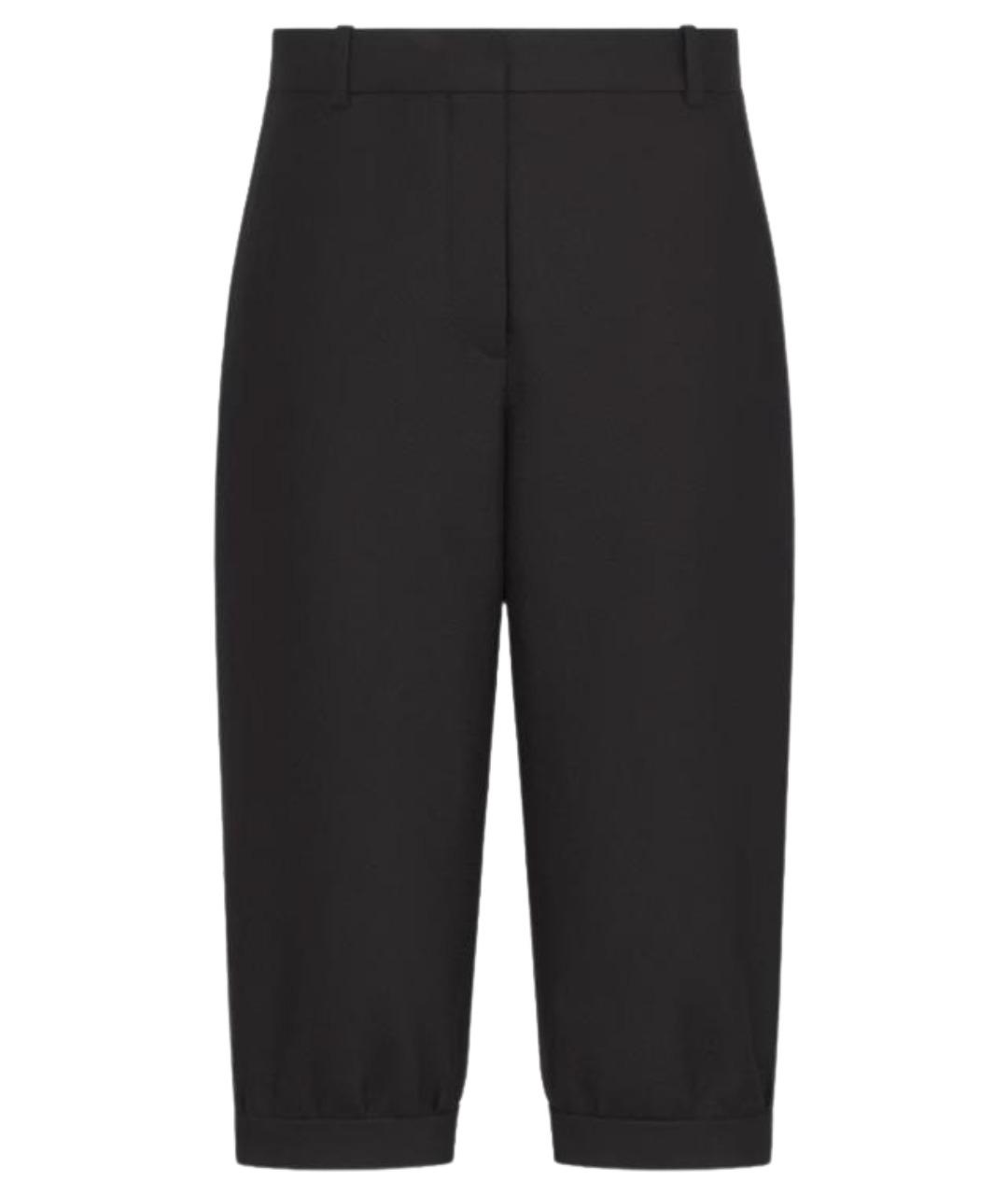 CHRISTIAN DIOR Черные шерстяные прямые брюки, фото 1