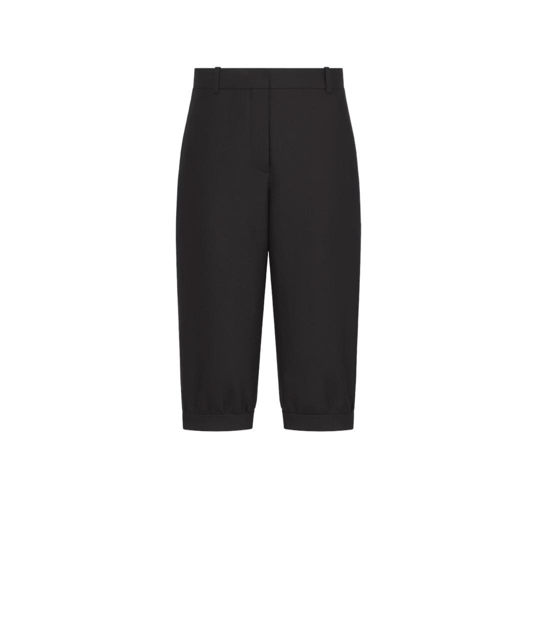 CHRISTIAN DIOR Черные шерстяные прямые брюки, фото 4