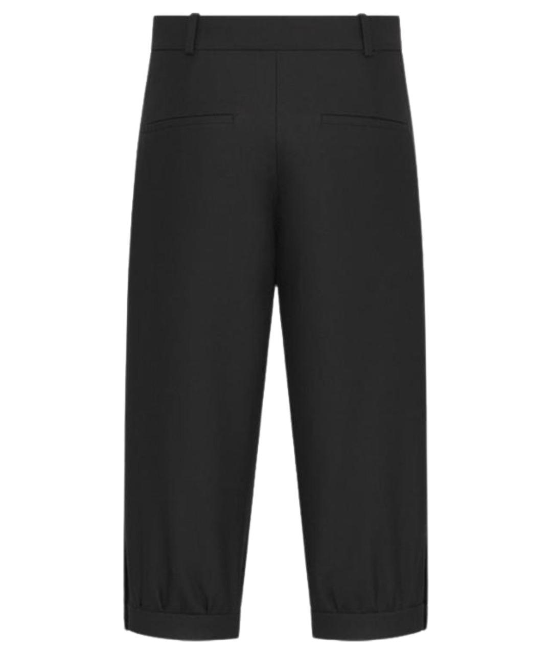 CHRISTIAN DIOR Черные шерстяные прямые брюки, фото 2