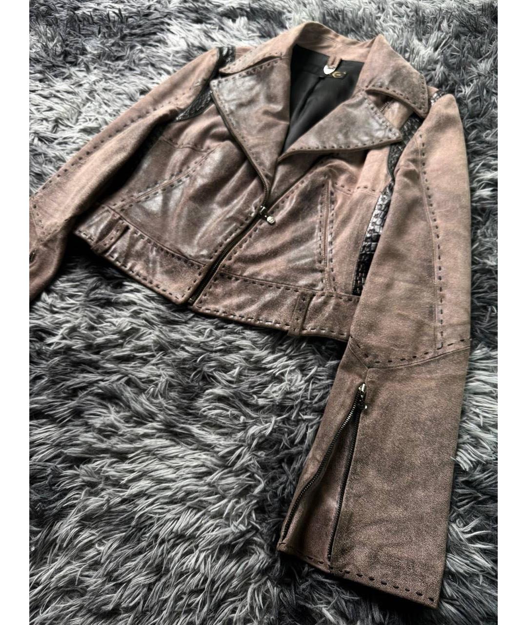 JUST CAVALLI Розовая кожаная куртка, фото 3