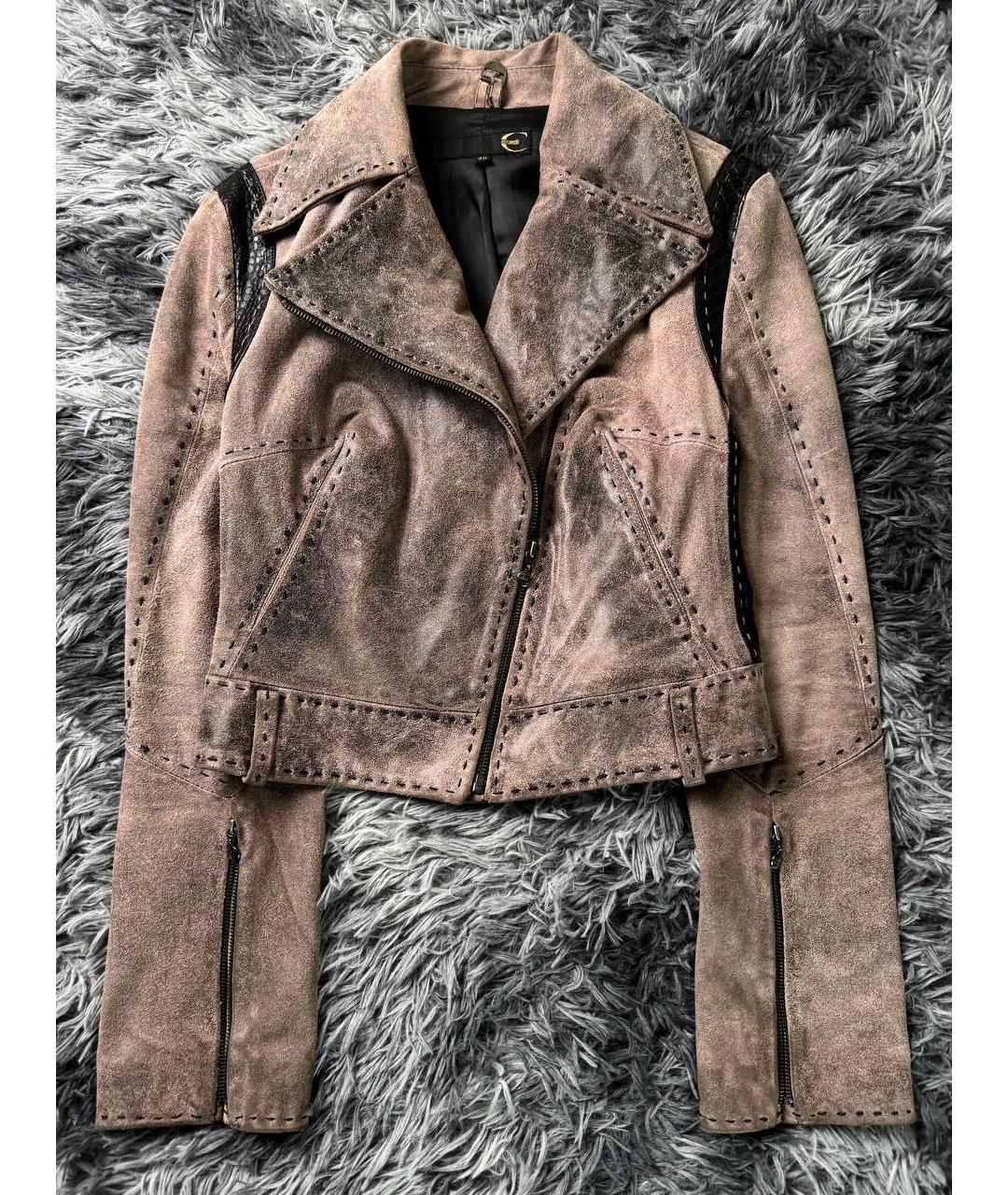 JUST CAVALLI Розовая кожаная куртка, фото 8