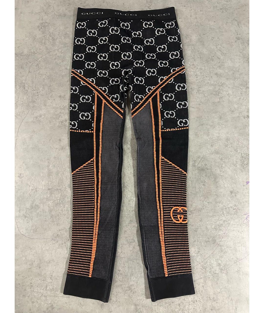 GUCCI Черные полиэстеровые спортивные брюки и шорты, фото 7