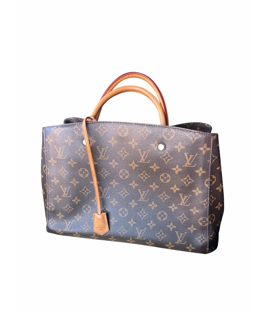 LOUIS VUITTON Коричневая сумка с короткими ручками, фото 1