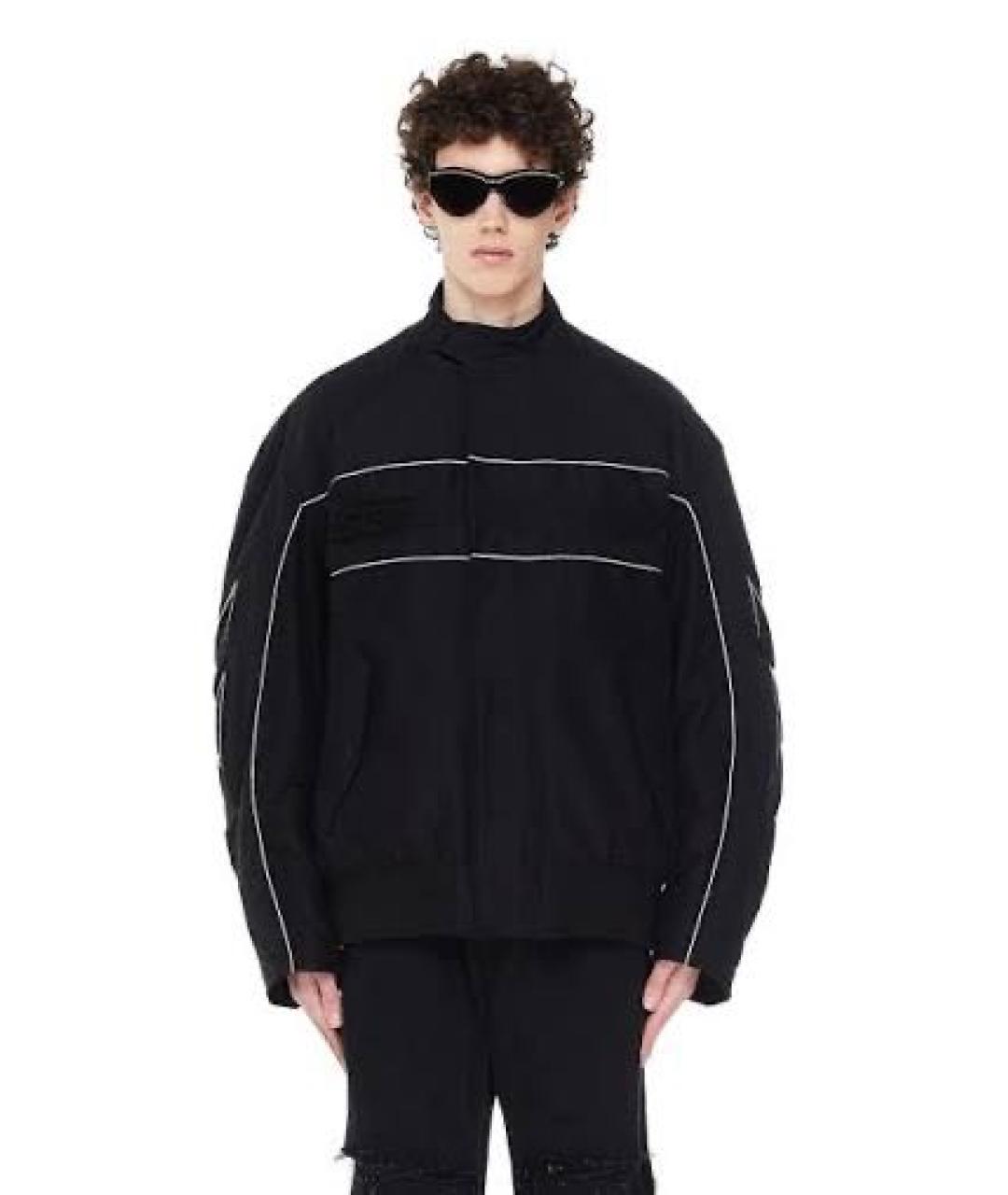 BALENCIAGA Черная синтетическая куртка, фото 2