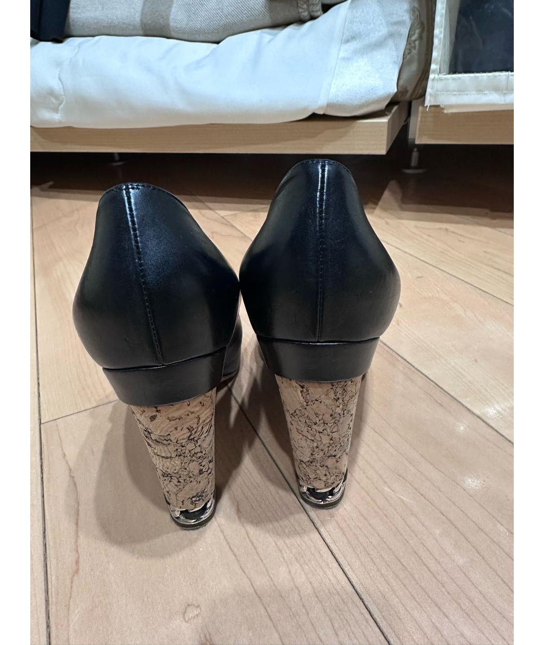 CHANEL Черные кожаные туфли, фото 3