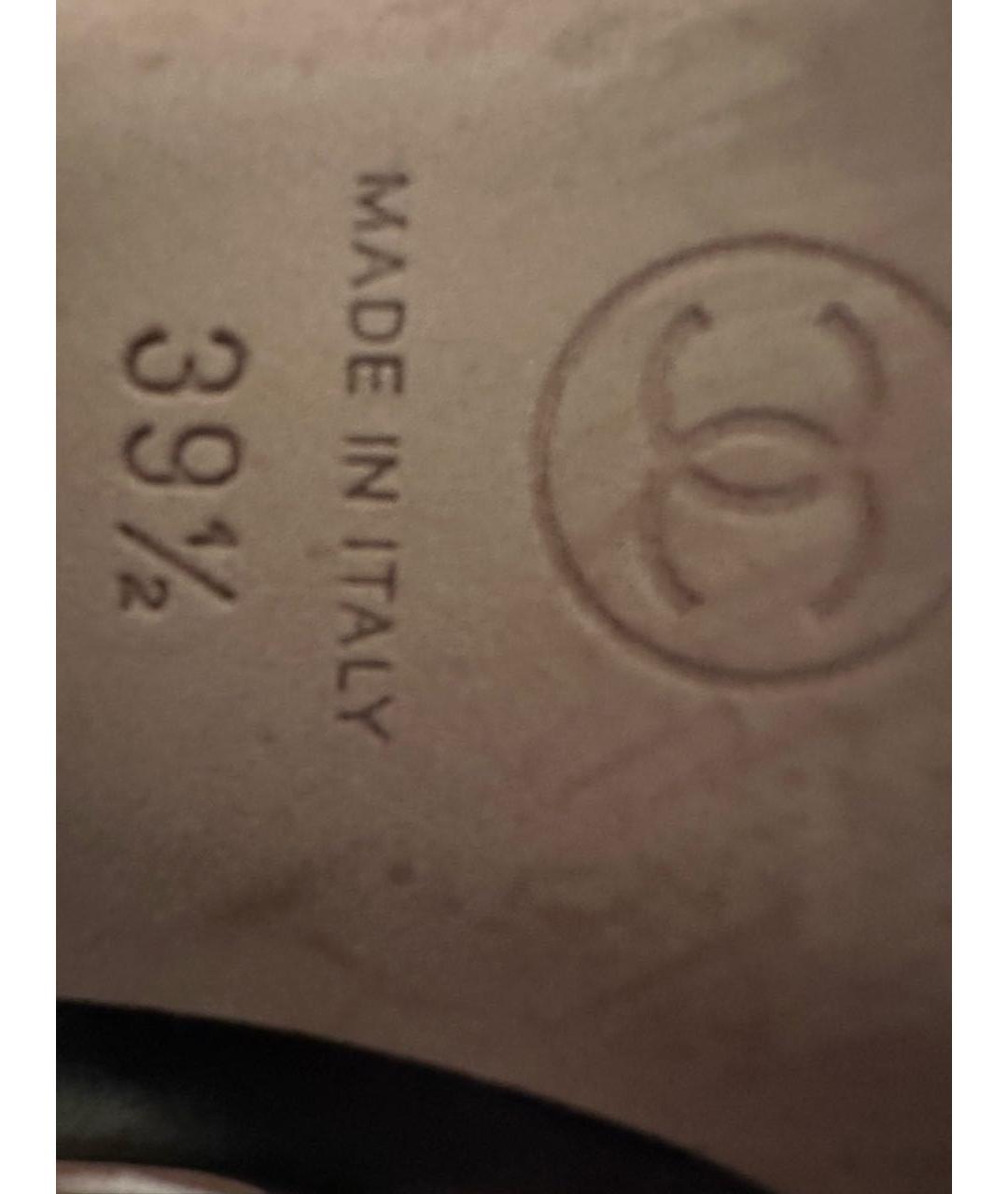 CHANEL Черные кожаные туфли, фото 5