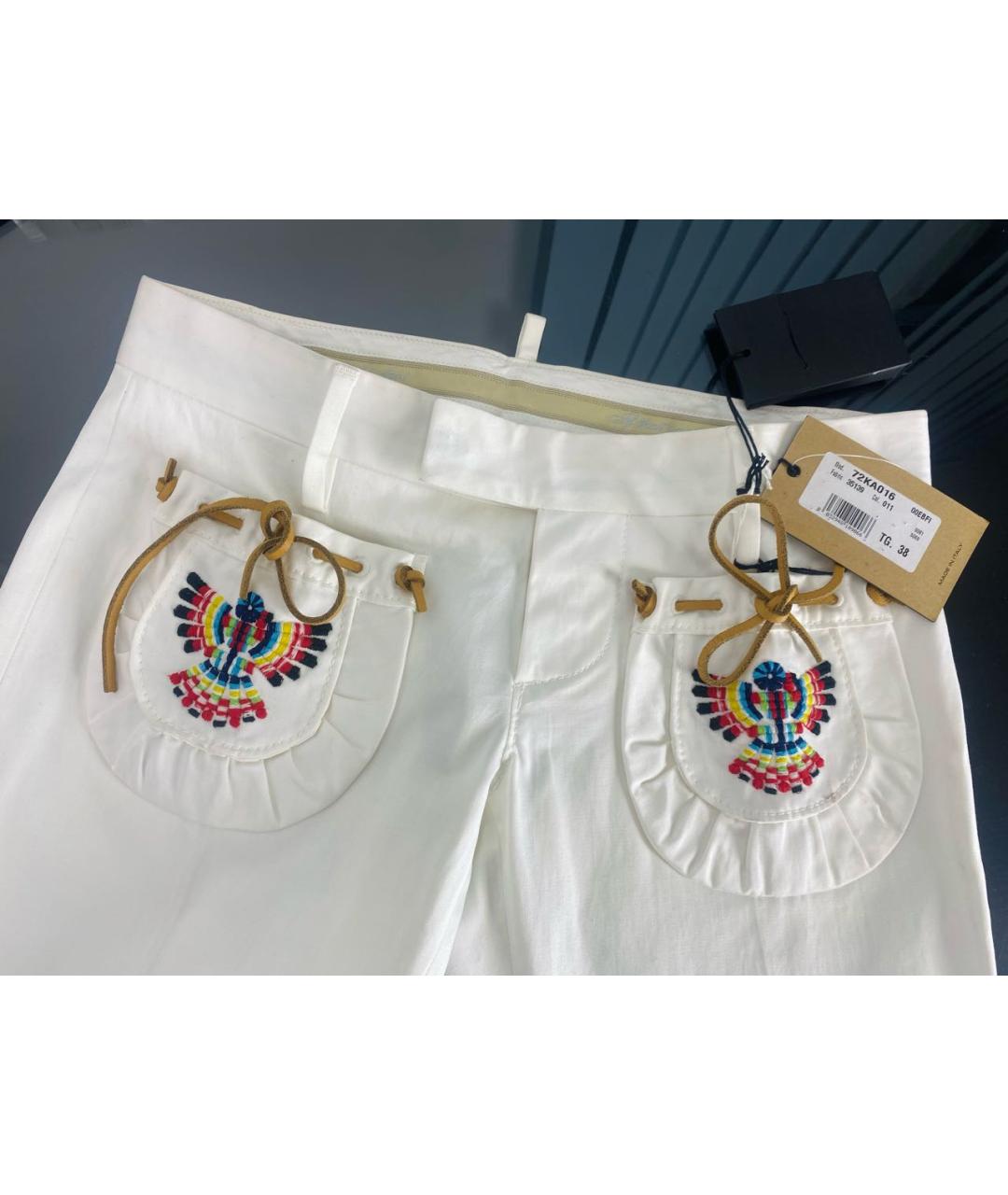 DSQUARED2 Белые хлопковые брюки узкие, фото 3