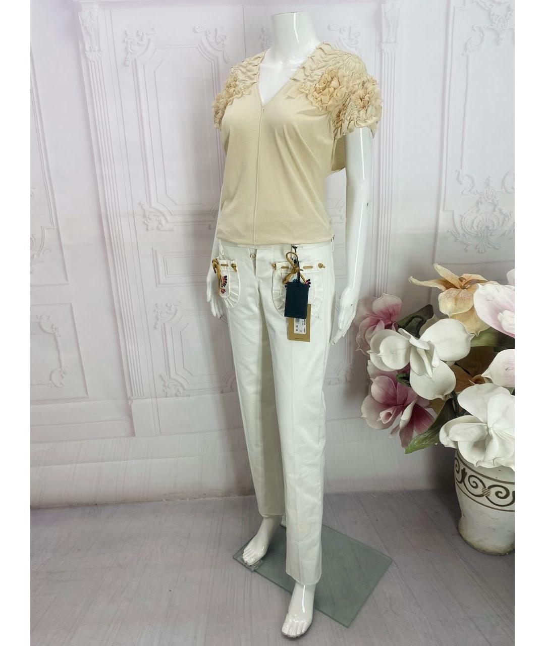 DSQUARED2 Белые хлопковые брюки узкие, фото 6