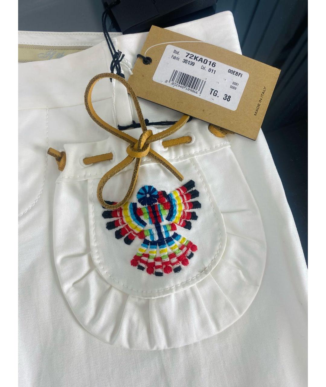 DSQUARED2 Белые хлопковые брюки узкие, фото 4