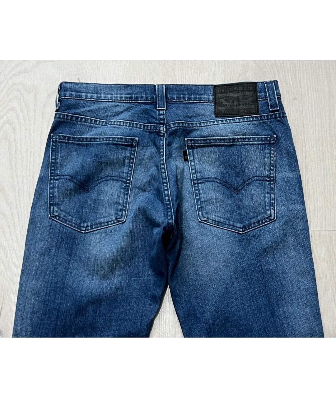 LEVI'S Синие хлопко-эластановые джинсы скинни, фото 3