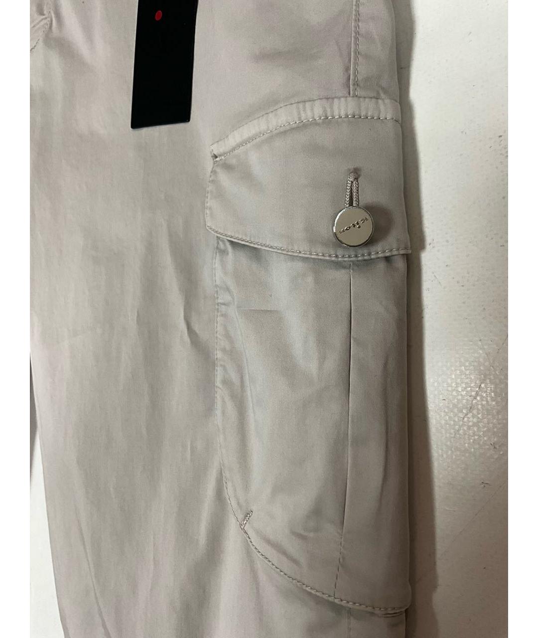 KITON Серые хлопко-эластановые классические брюки, фото 2