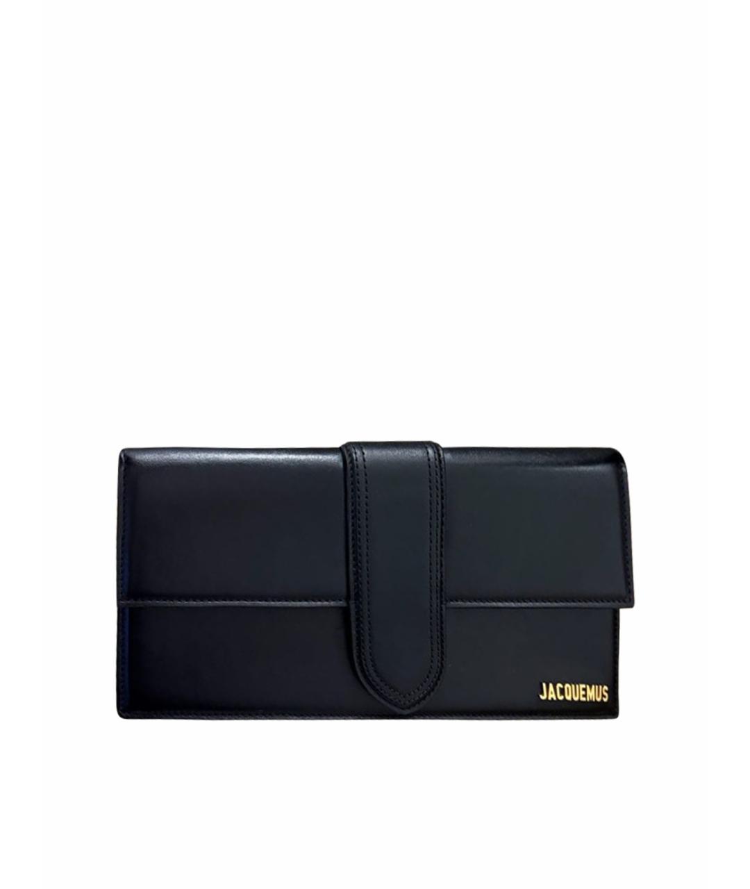 JACQUEMUS Черная кожаная сумка через плечо, фото 1