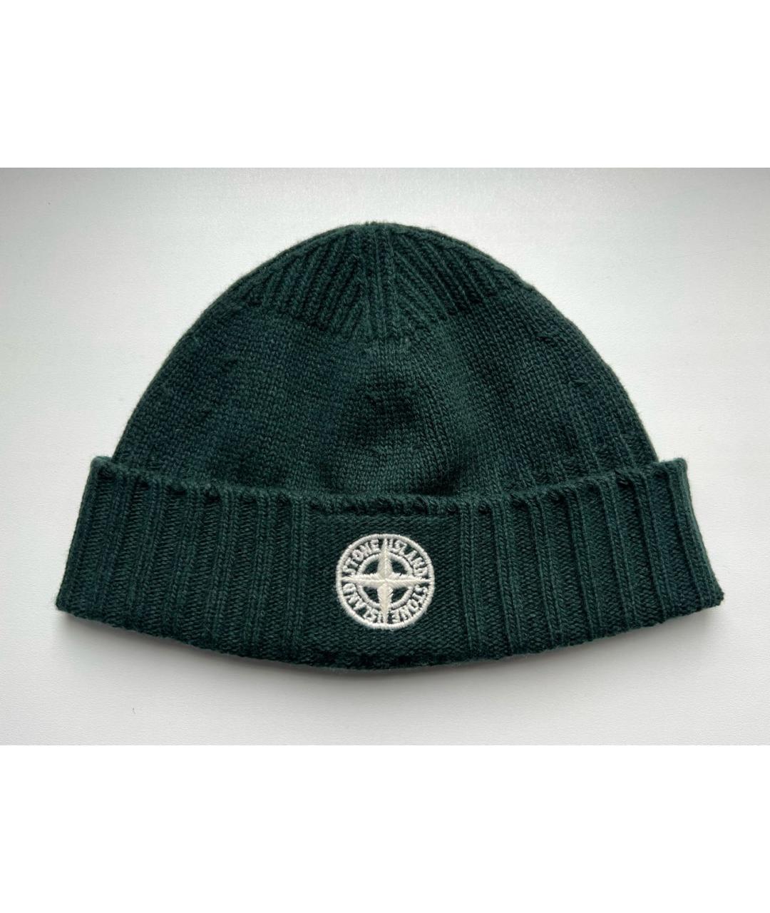 STONE ISLAND Зеленая шерстяная шапка, фото 7