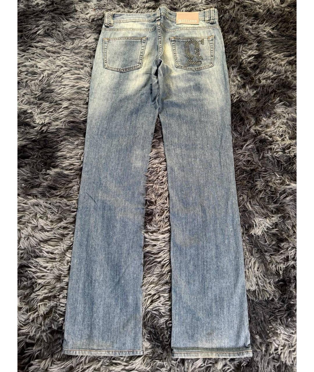 JOHN GALLIANO Голубые хлопковые джинсы, фото 2