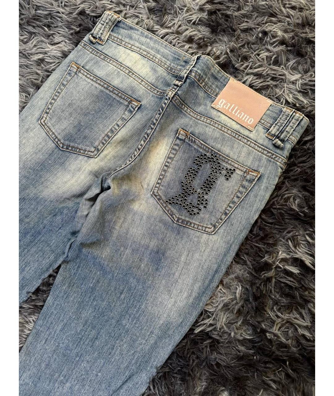 JOHN GALLIANO Голубые хлопковые джинсы, фото 5