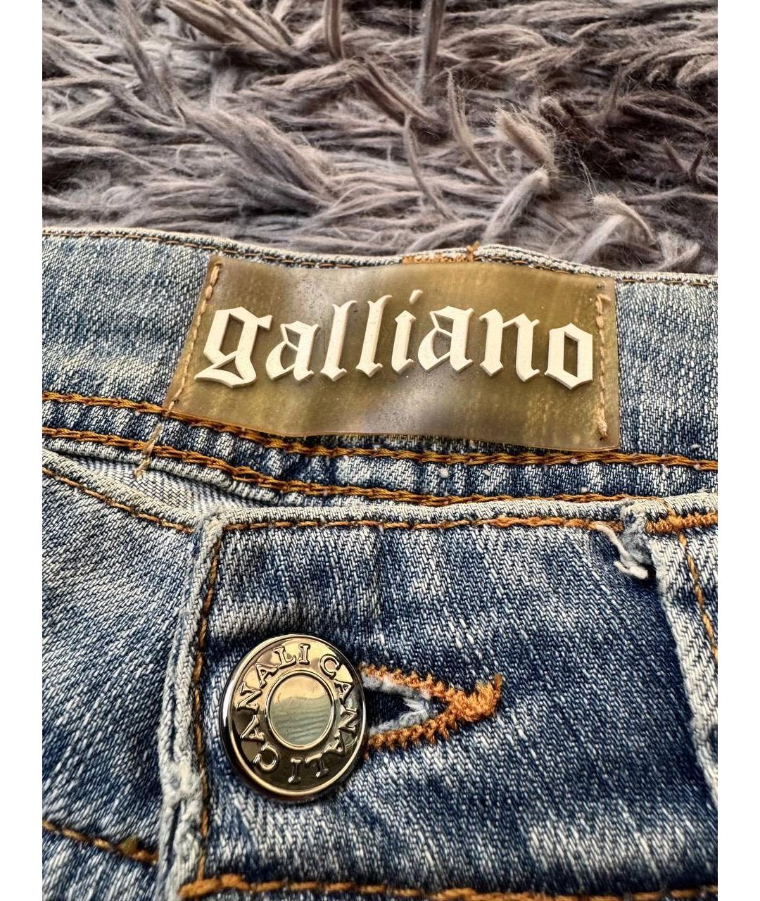 JOHN GALLIANO Голубые хлопковые джинсы, фото 6