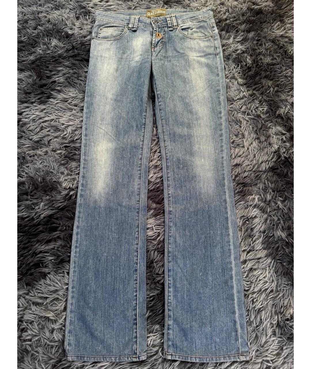 JOHN GALLIANO Голубые хлопковые джинсы, фото 8