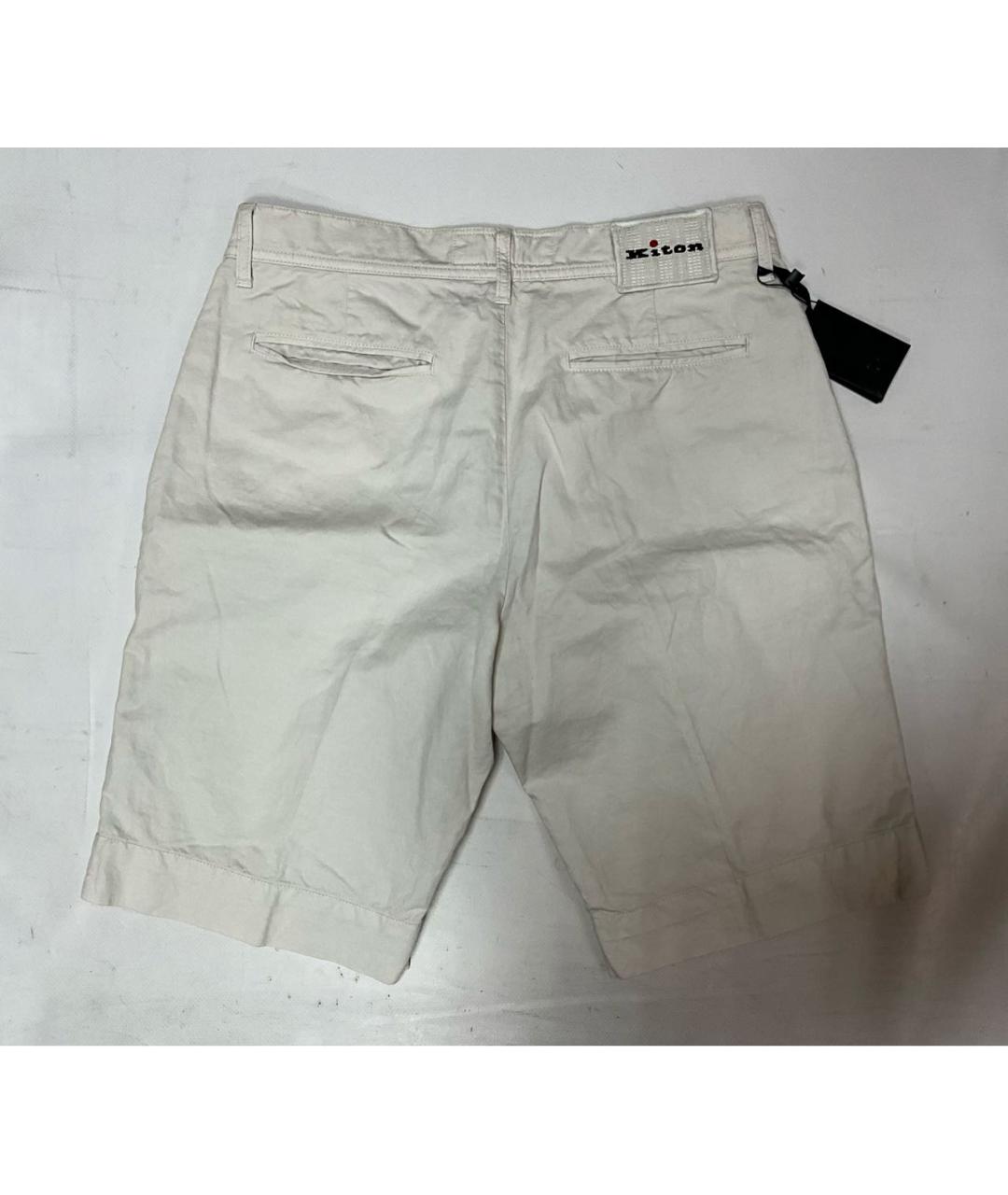 KITON Белые хлопковые шорты, фото 4