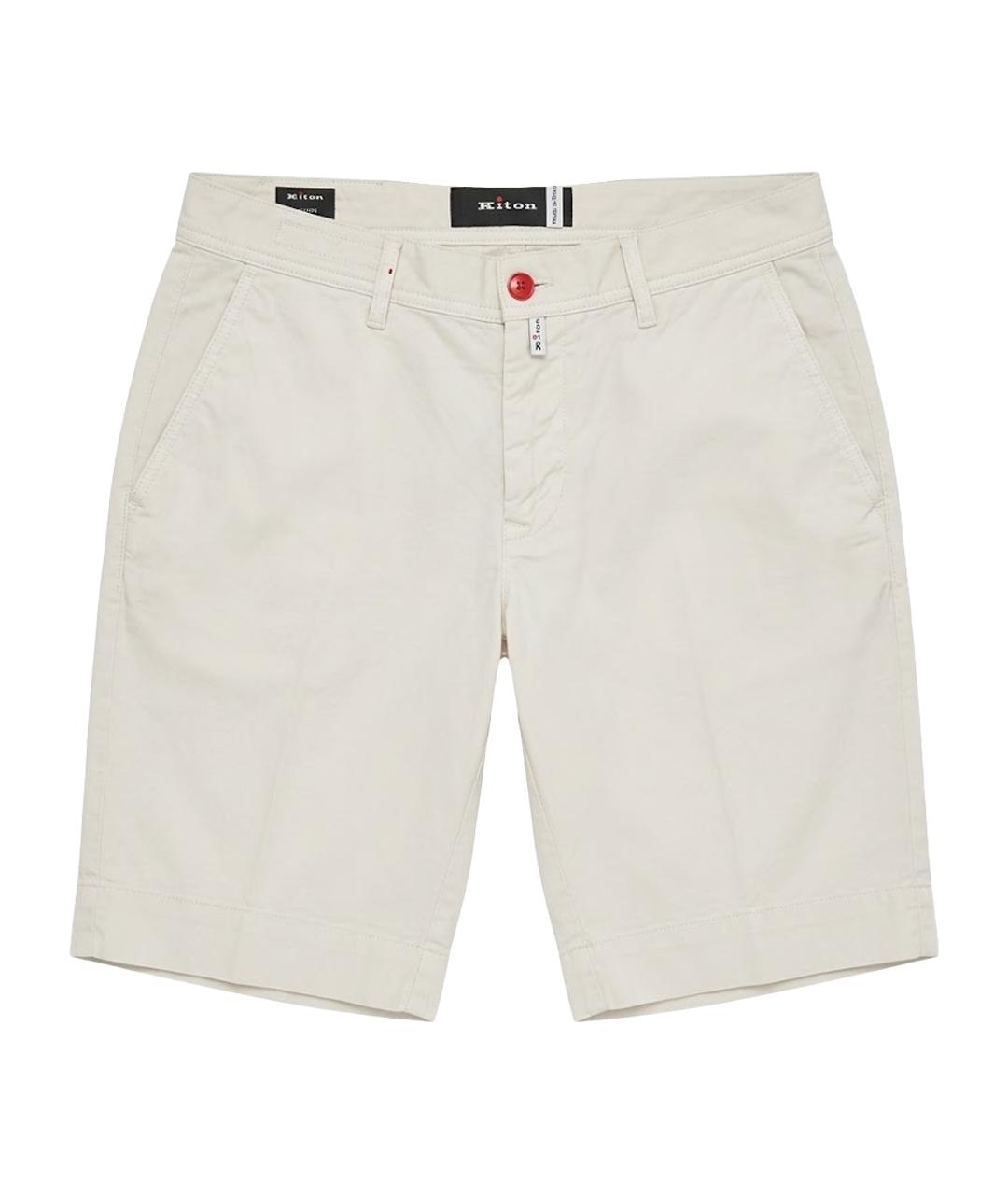 KITON Белые хлопковые шорты, фото 1