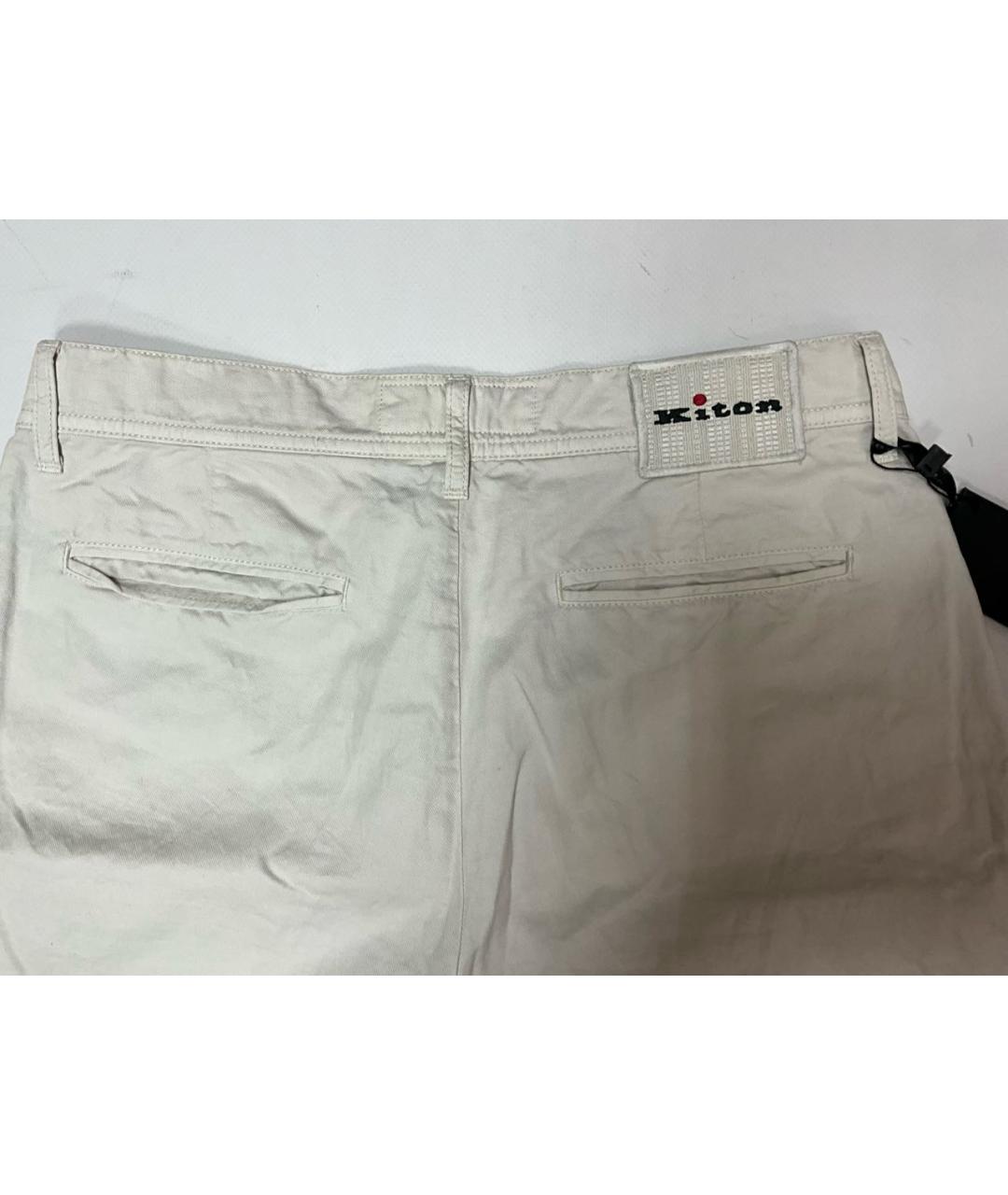 KITON Белые хлопковые шорты, фото 5