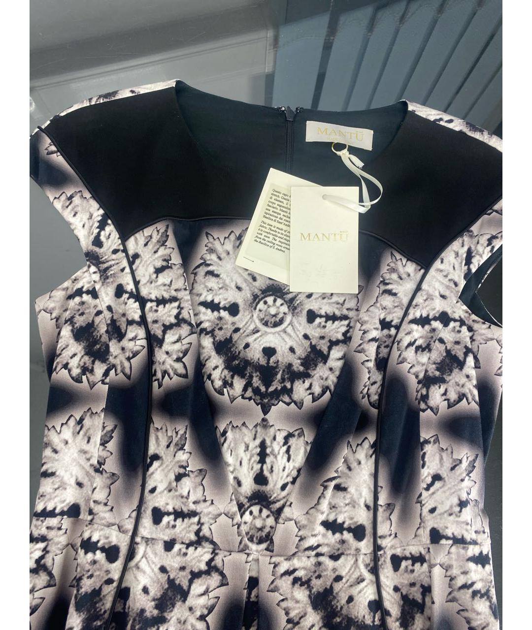 MANTU Черное хлопко-эластановое платье, фото 3