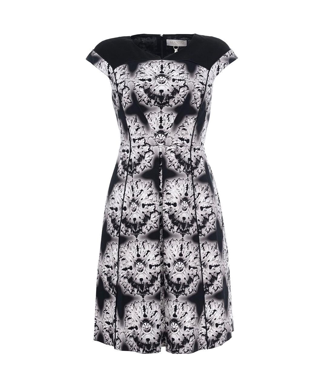 MANTU Черное хлопко-эластановое платье, фото 9