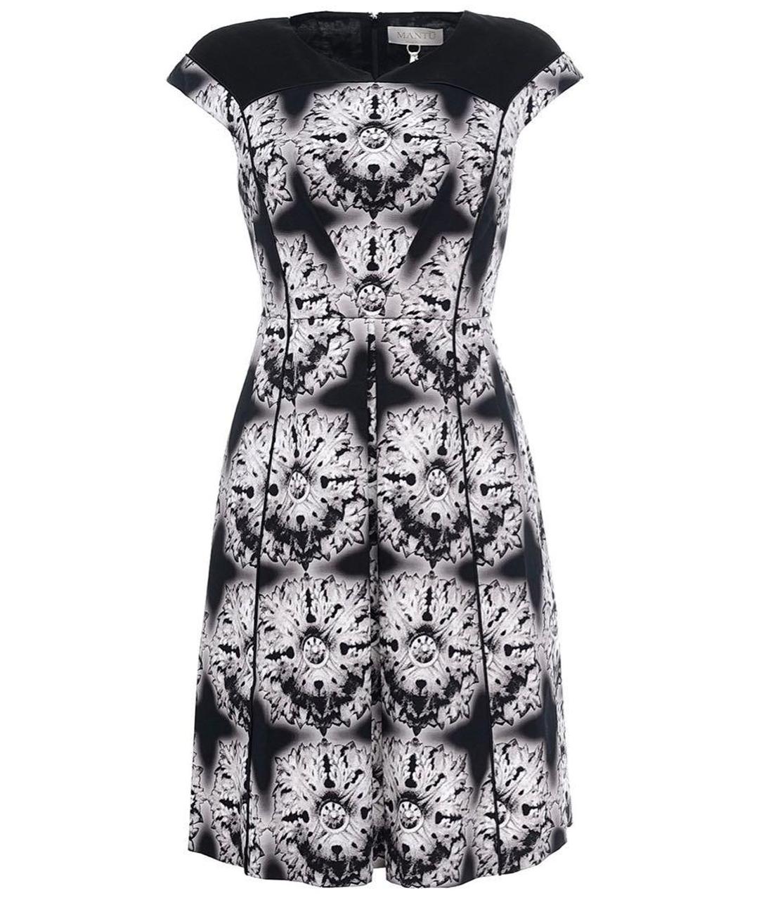 MANTU Черное хлопко-эластановое платье, фото 1