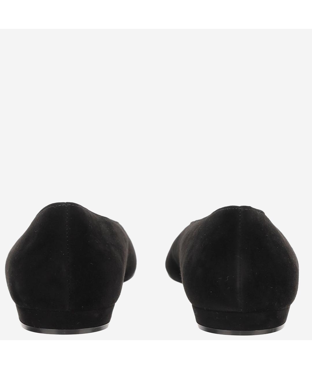 GIANVITO ROSSI Черные замшевые балетки, фото 3