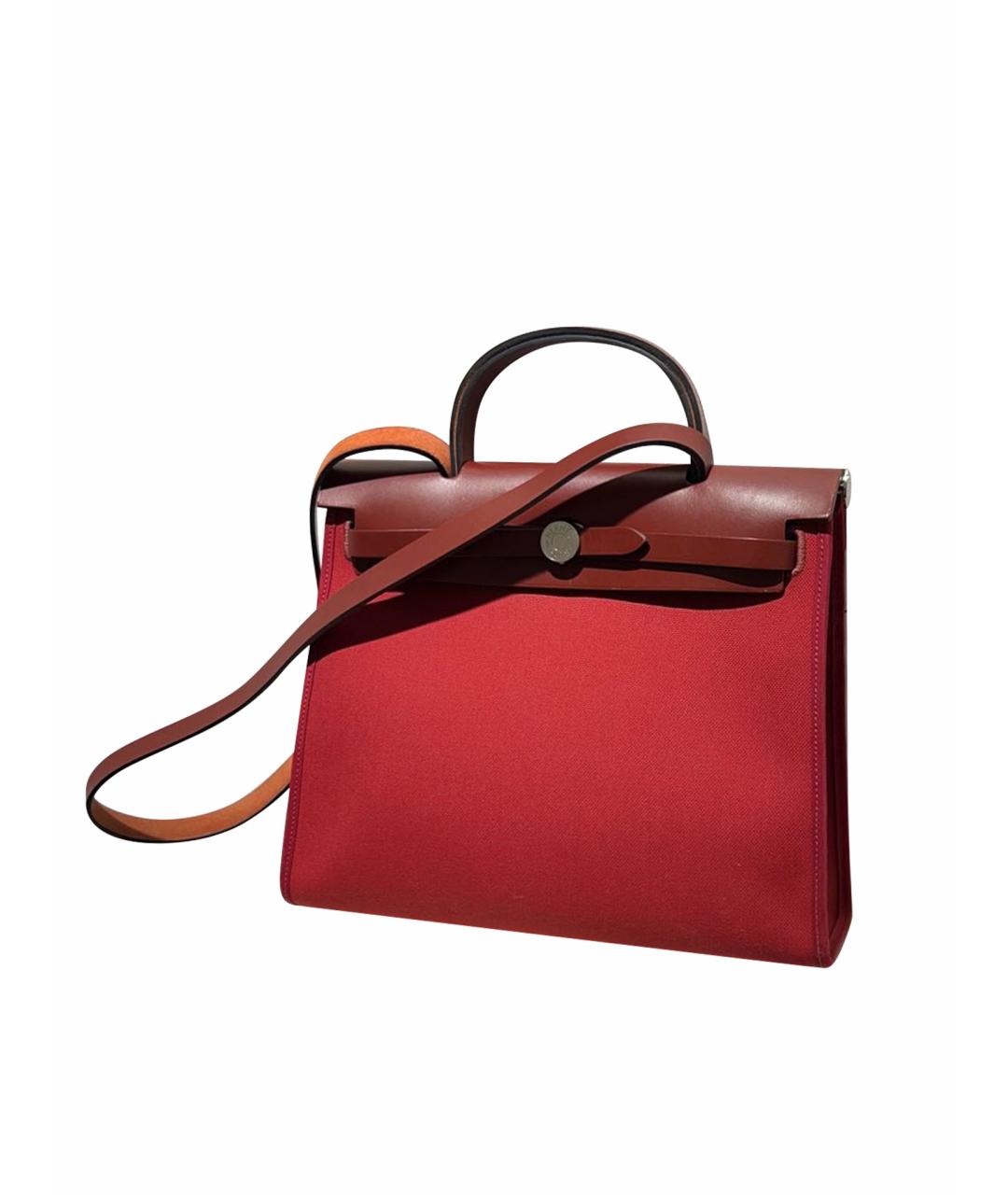 HERMES Бордовая кожаная сумка через плечо, фото 1