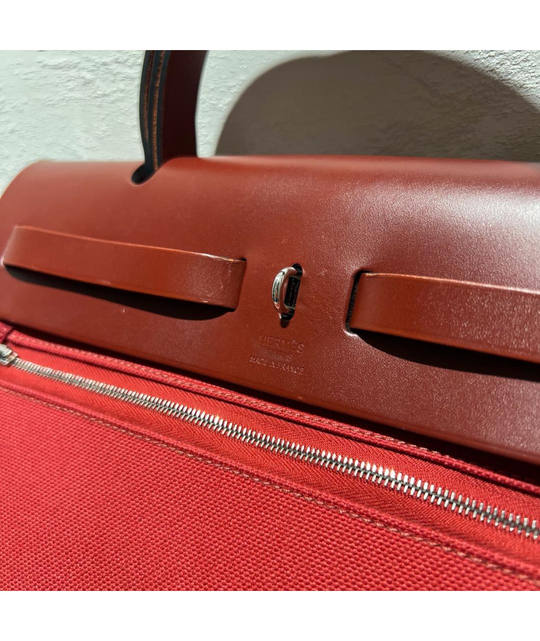 HERMES Бордовая кожаная сумка через плечо, фото 4