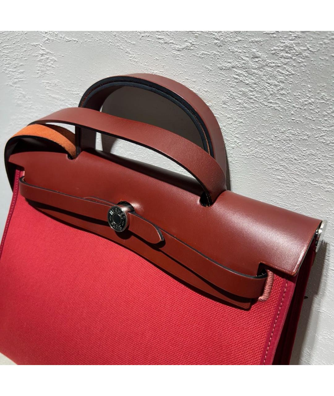 HERMES Бордовая кожаная сумка через плечо, фото 7