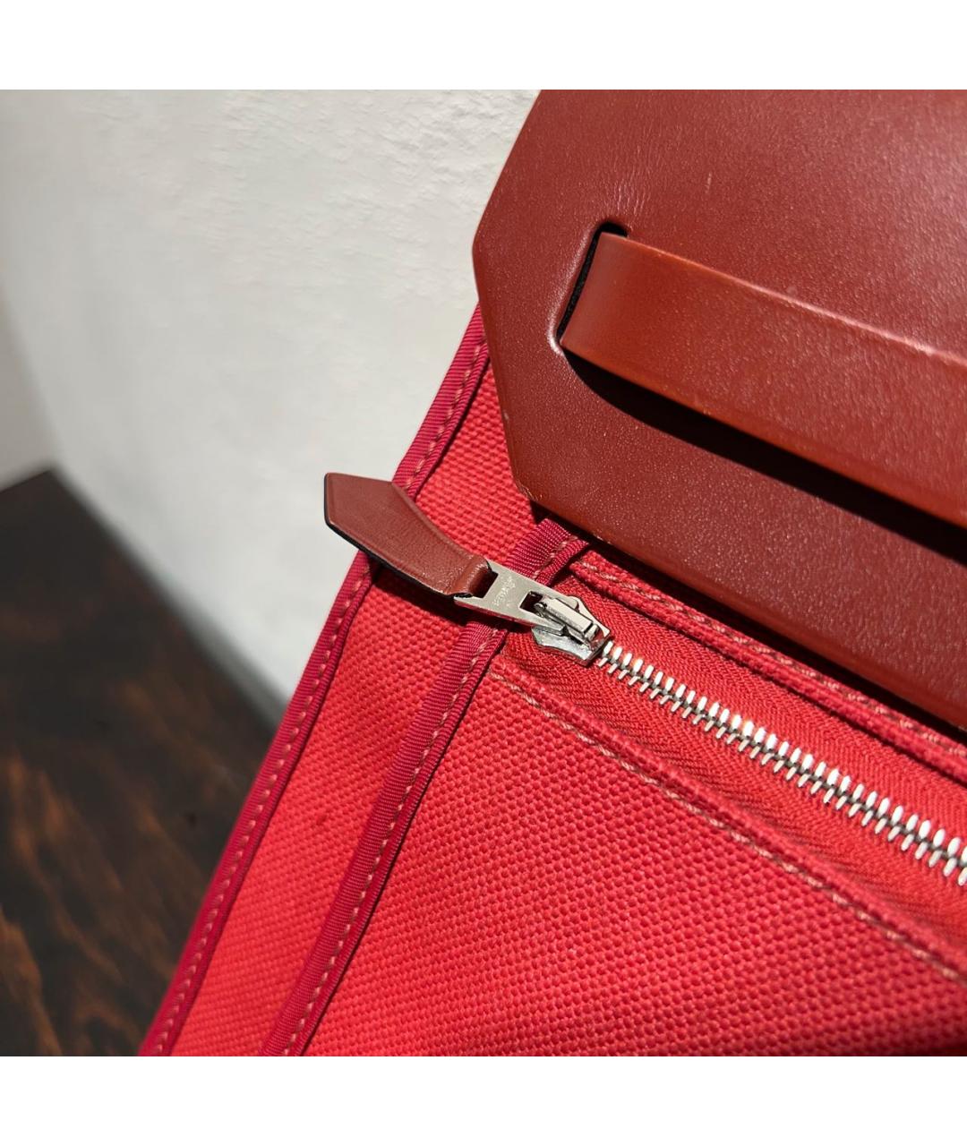 HERMES Бордовая кожаная сумка через плечо, фото 5